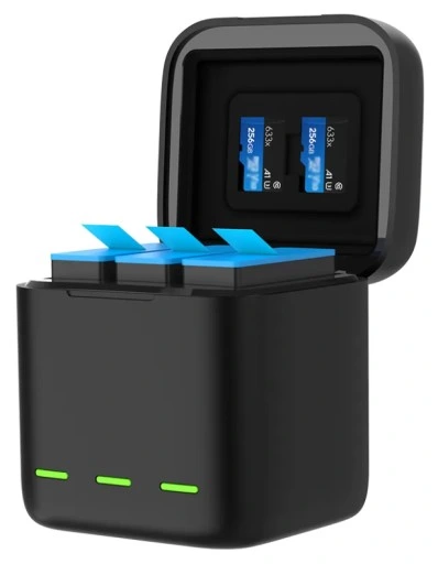 Зарядное устройство Telesin на 3 аккумулятора для GoPro HERO 13 Black ( Куб )