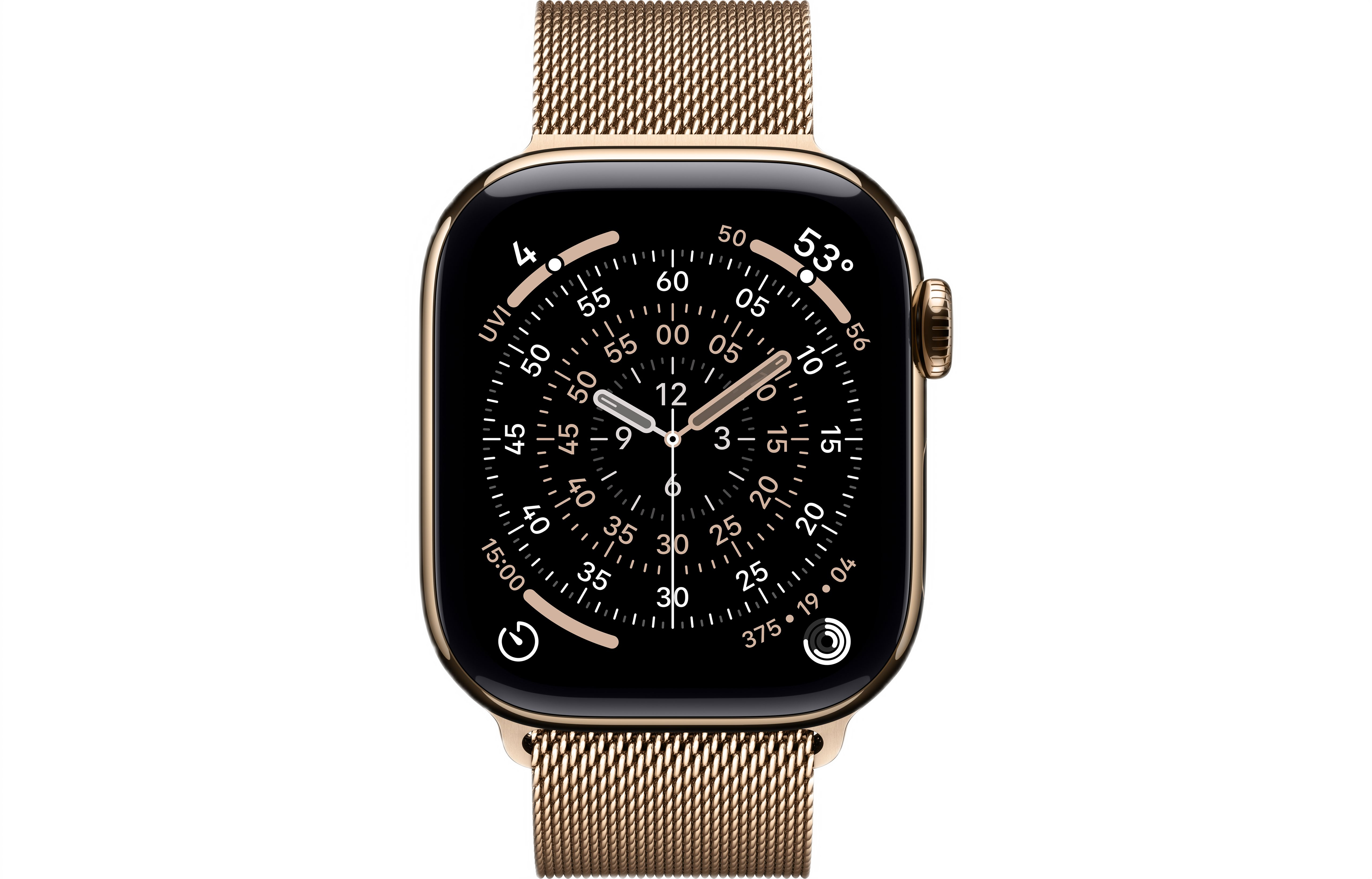 Часы Apple Watch Series 11 46 мм Gold Titanium Case, Milanese Loop (Gold) M/L