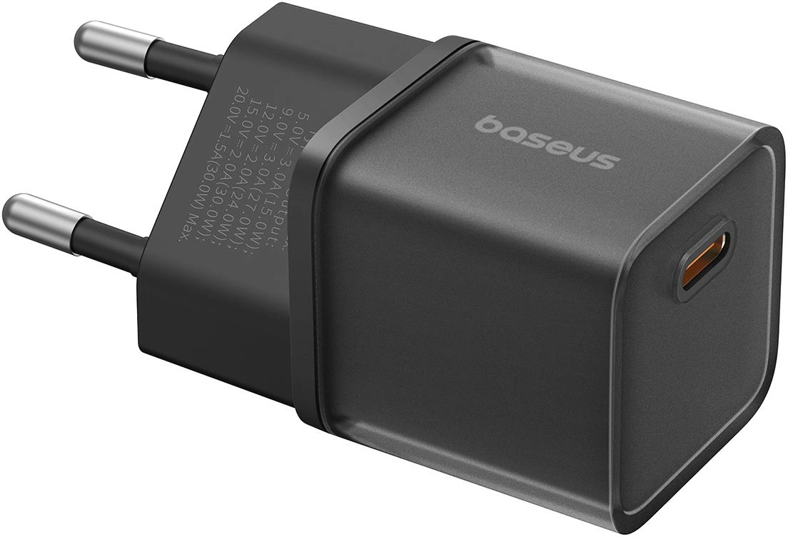 Сетевое зарядное устройство Baseus GaN5S 1C 30 Вт Черный