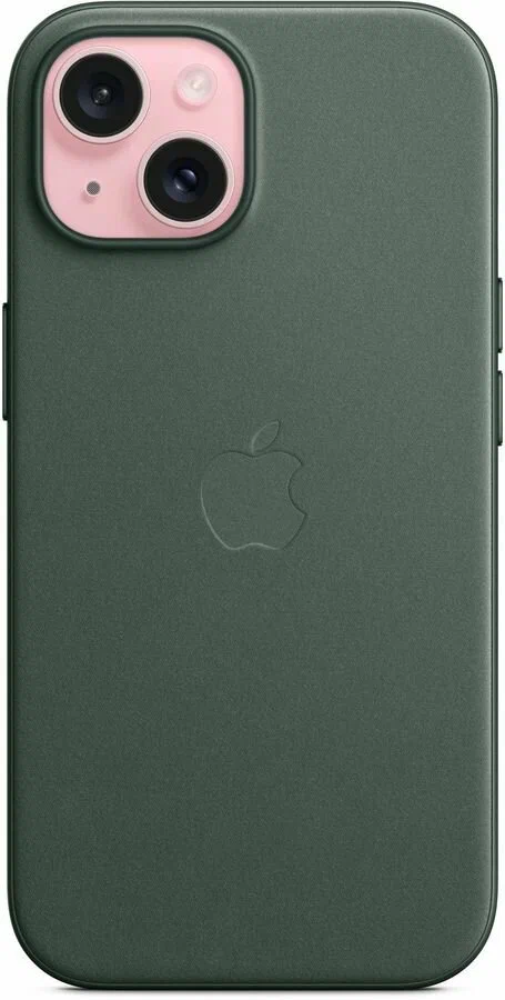 Чехол Apple MagSafe FineWoven для iPhone 15 Темно-зеленый
