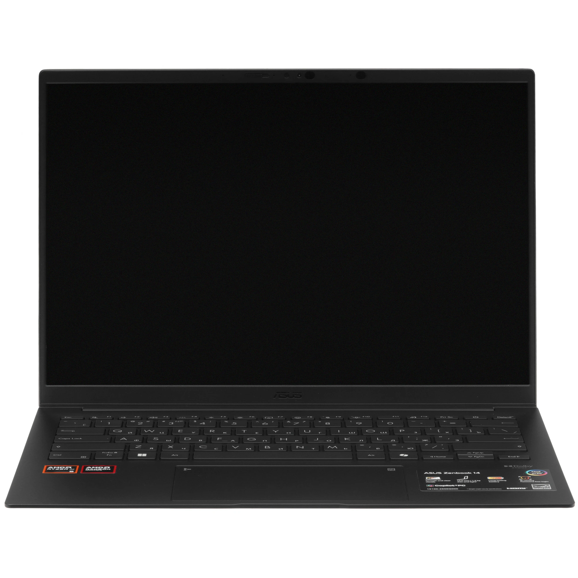 Ноутбук ASUS Zenbook 14 UM3406GA-QD049 14", AMD Ryzen AI 5 430, 16/512 GB, AMD Radeon Graphics (90NB17R1-M00210) Черный