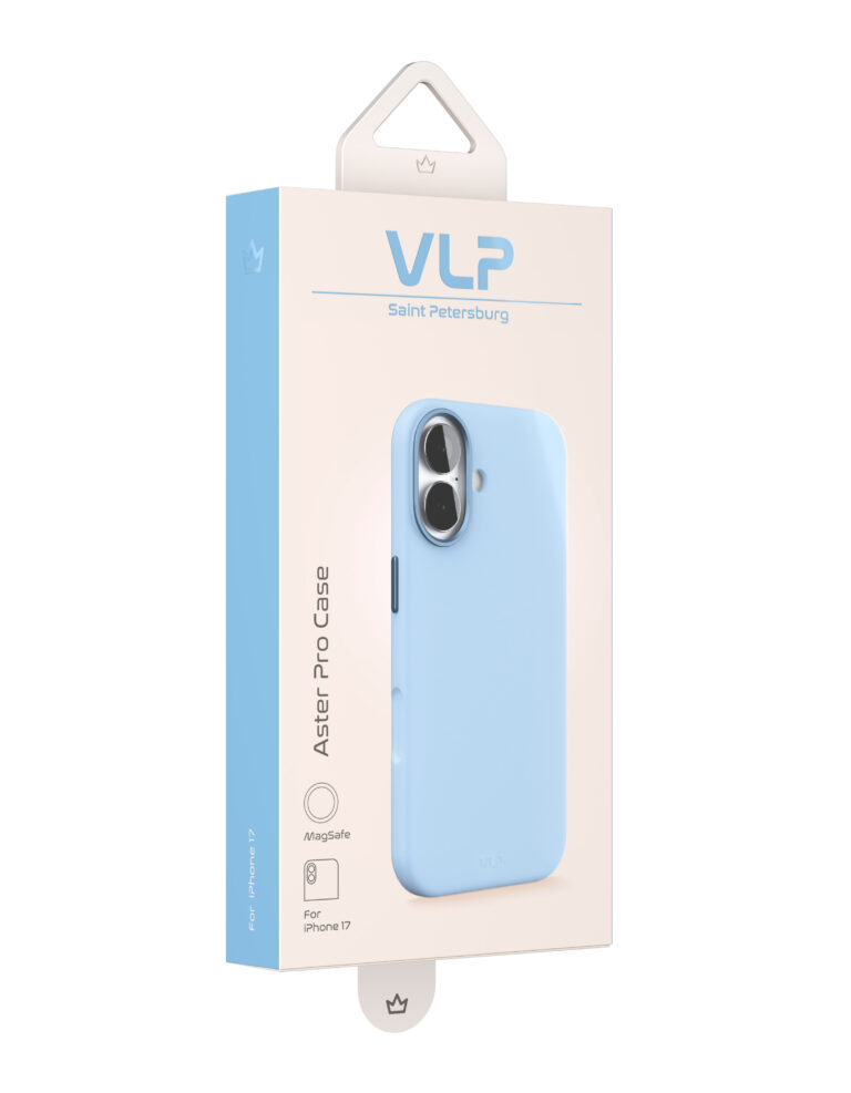 Силиконовый чехол MagSafe VLP Aster Pro Case для iPhone 17,  (Голубой | Light Blue)