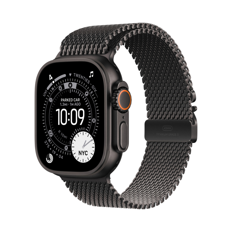 Смарт-часы Apple Watch Ultra 3, 49 мм Black Titanium, Milanese Loop Black M Смарт-часы Apple Watch Ultra 3, 49 мм Black Titanium, Milanese Loop Black M