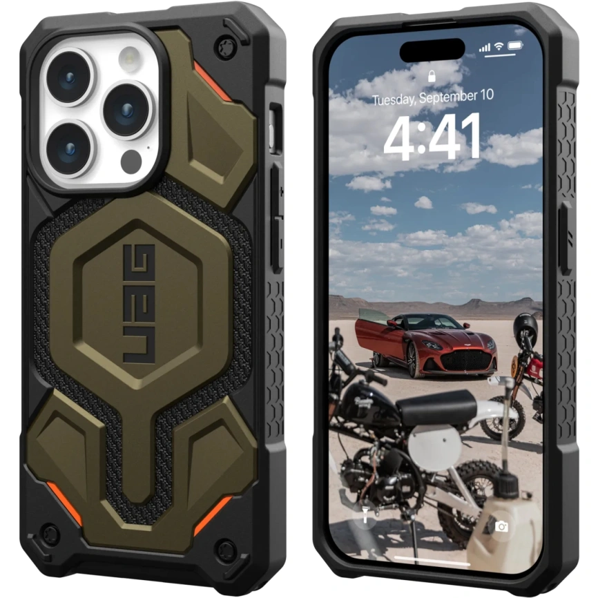 Чехол с поддержкой MAGSAFE Uag Monarch Pro для iPhone 15 Pro, цвет  Зеленый