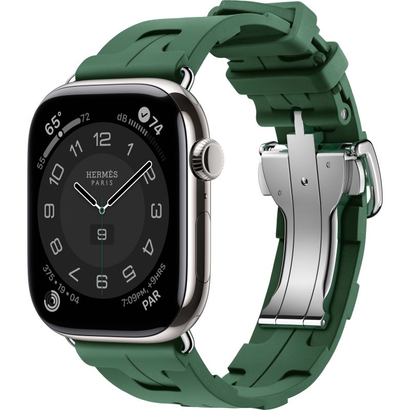 Смарт-часы Apple Watch S10 Hermes - 46 mm браслет Kilim Single Tour (Vert Moyen | зеленый)