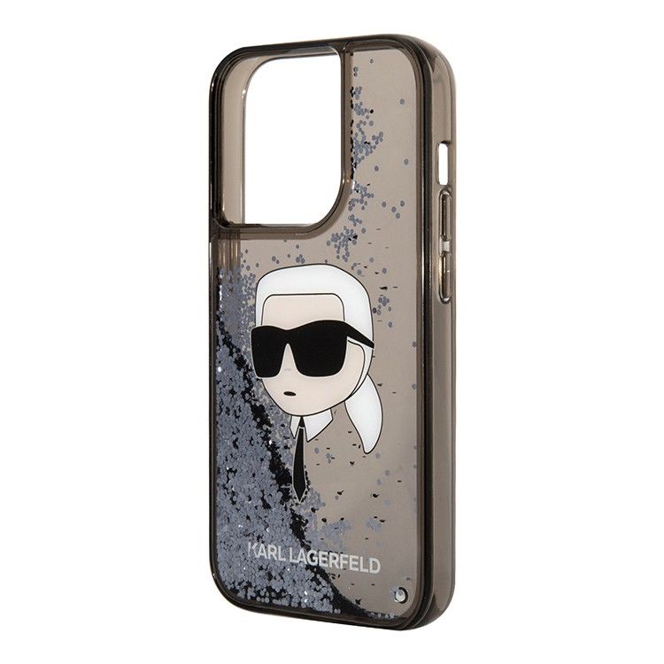 Karl Lagerfeld для iPhone 15 Pro Max чехол Liquid Glitter NFT Karl head