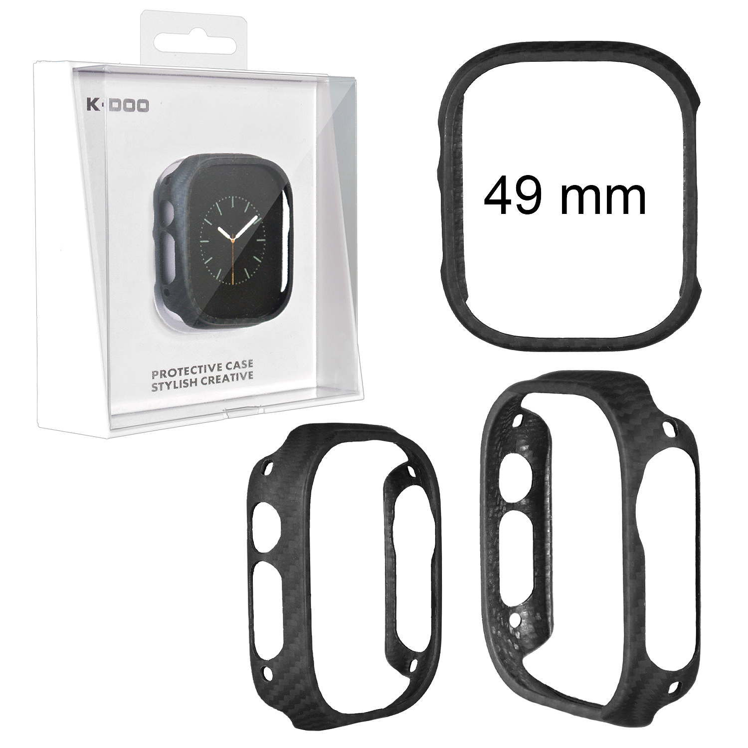 Чехол K-DOO KEVLAR EDGE For 49mm Protection for Apple Watch Thin fit and lightweight — Black Чехол K-DOO KEVLAR EDGE For 49mm Protection for Apple Watch Thin fit and lightweight — Black