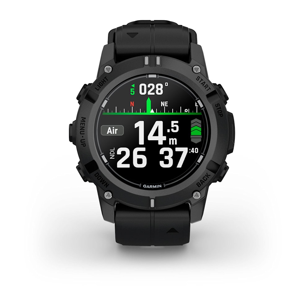 Смарт-часы Garmin Descent G2 - 45 mm, Черный, черный силиконовый ремешок