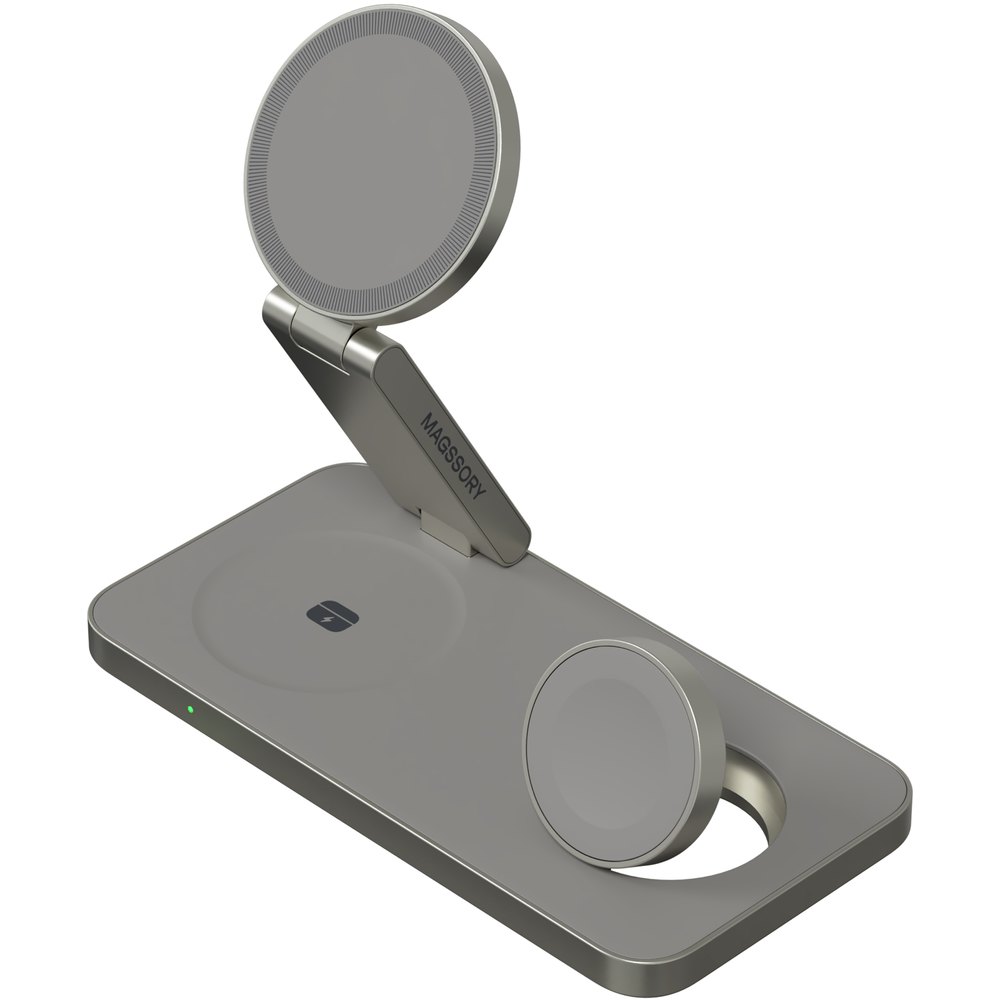 Беспроводное зарядное устройство Magssory Yoga для Apple 3-в-1 с Qi2