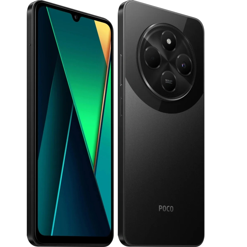 Смартфон Xiaomi Poco C75 6/128 ГБ, черный (Black) 2410FPCC5G