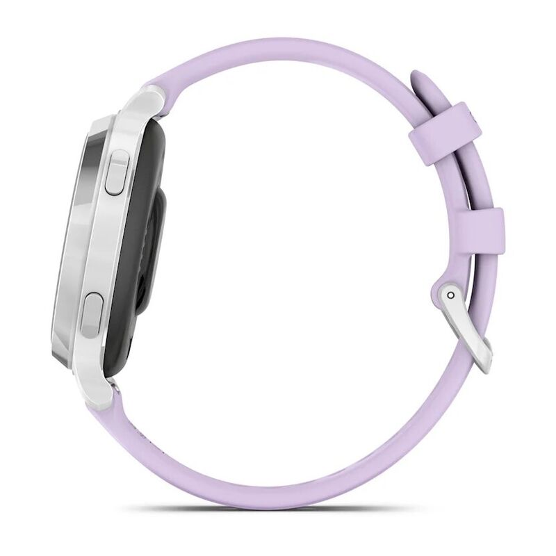 Смарт-часы Garmin Lily 2 Active - 38 mm, Серебристый безель, фиолетовый силиконовый ремешок