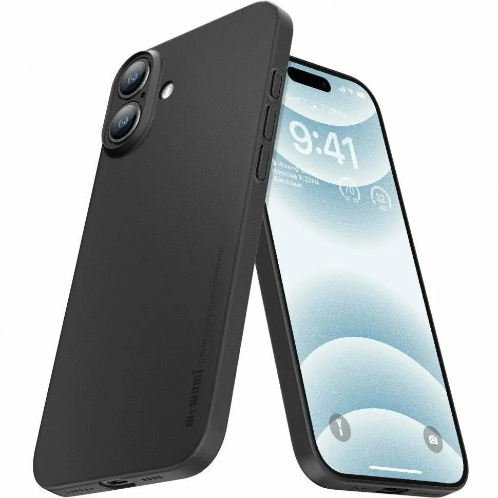 Чехол Memumi Super Slim с MagSafe для iPhone 16 черный