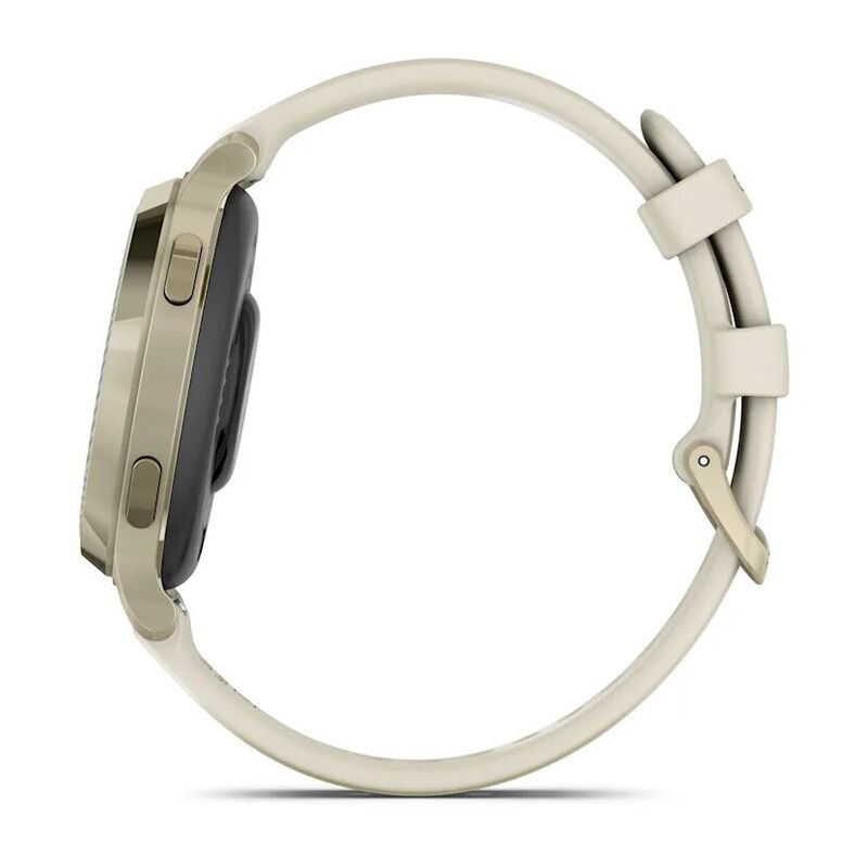 Смарт-часы Garmin Lily 2 Active - 38 mm, Золотисто-лунный безель, бежевый силиконовый ремешок