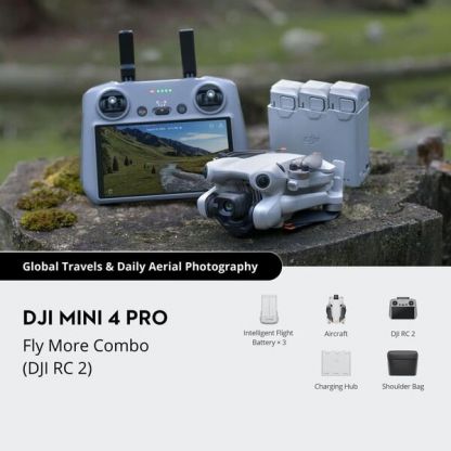 Квадрокоптер DJI Mini 4 Pro Fly More Combo Plus (DJI RC 2)