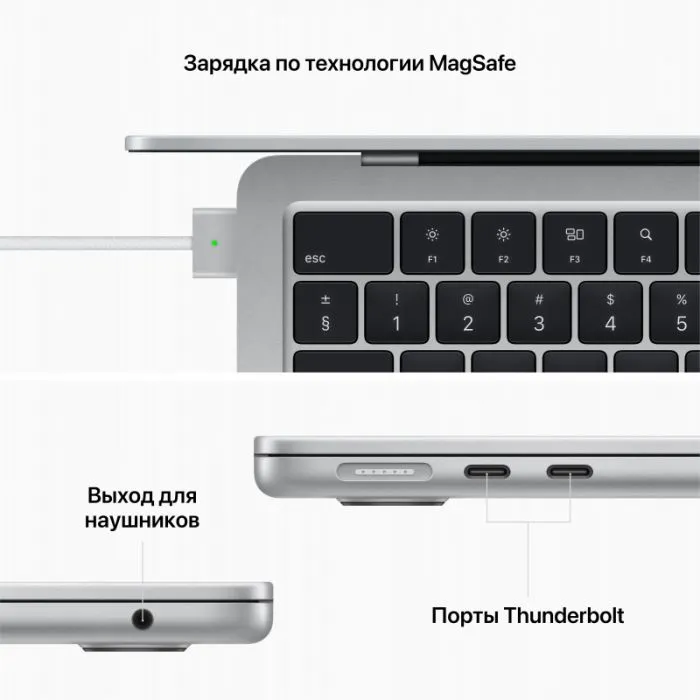Ноутбук MacBook Air 13" M3 (2024) 8C CPU/8C GPU, 16 ГБ RAM, 256 ГБ SSD, Starlight