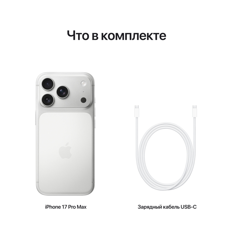 Смартфон Apple iPhone 17 Pro Max | e-Sim, 256 ГБ (Silver | Серебристый)
