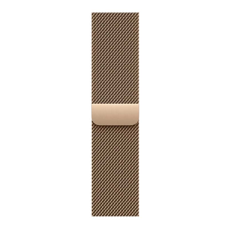 Смарт-часы Apple Watch 11 титановые Natural Titanium  42 мм, Milanese Loop Gold