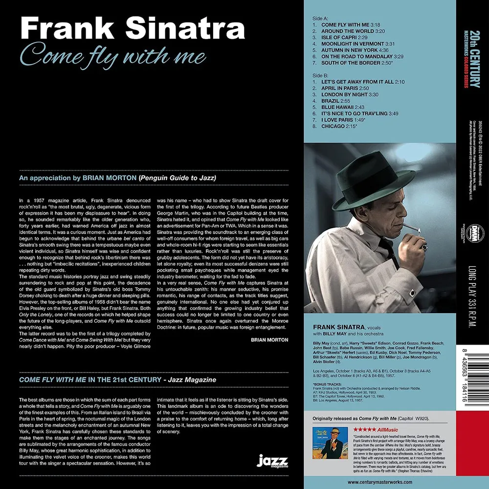 Виниловая пластинка SINATRA FRANK - Come Fly With Me (Blue)