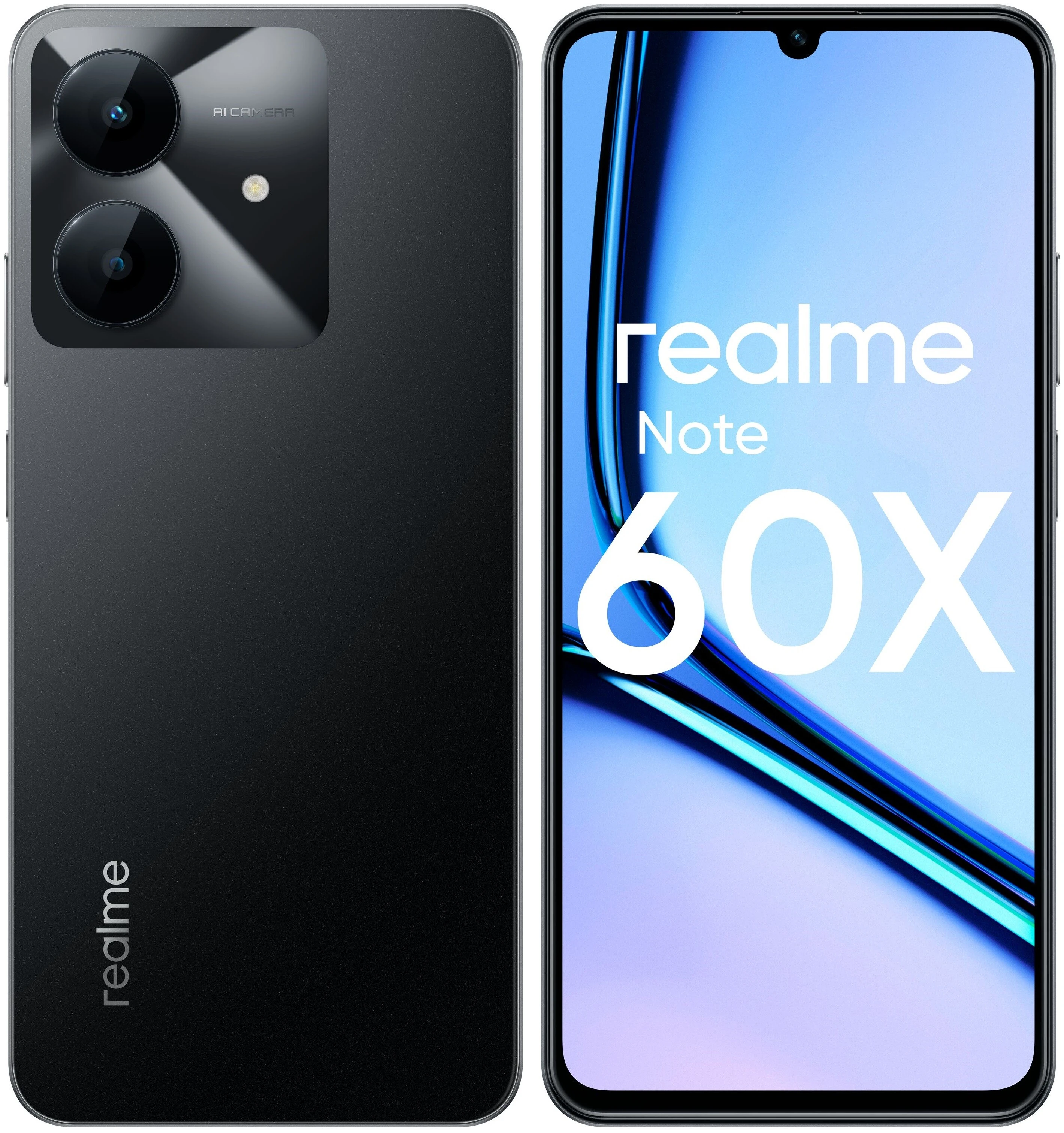 Смартфон realme Note 60x, 3/64 ГБ (Черный | Black)