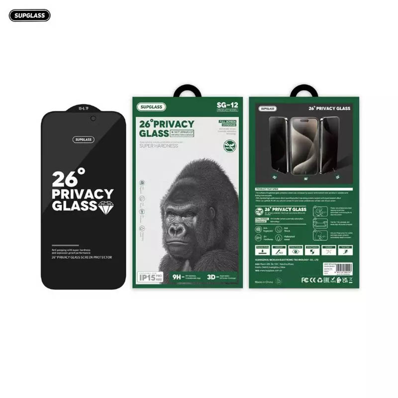 Защитное стекло SUPGLASS SG-12 Privacy Glass для iPhone 17 Pro