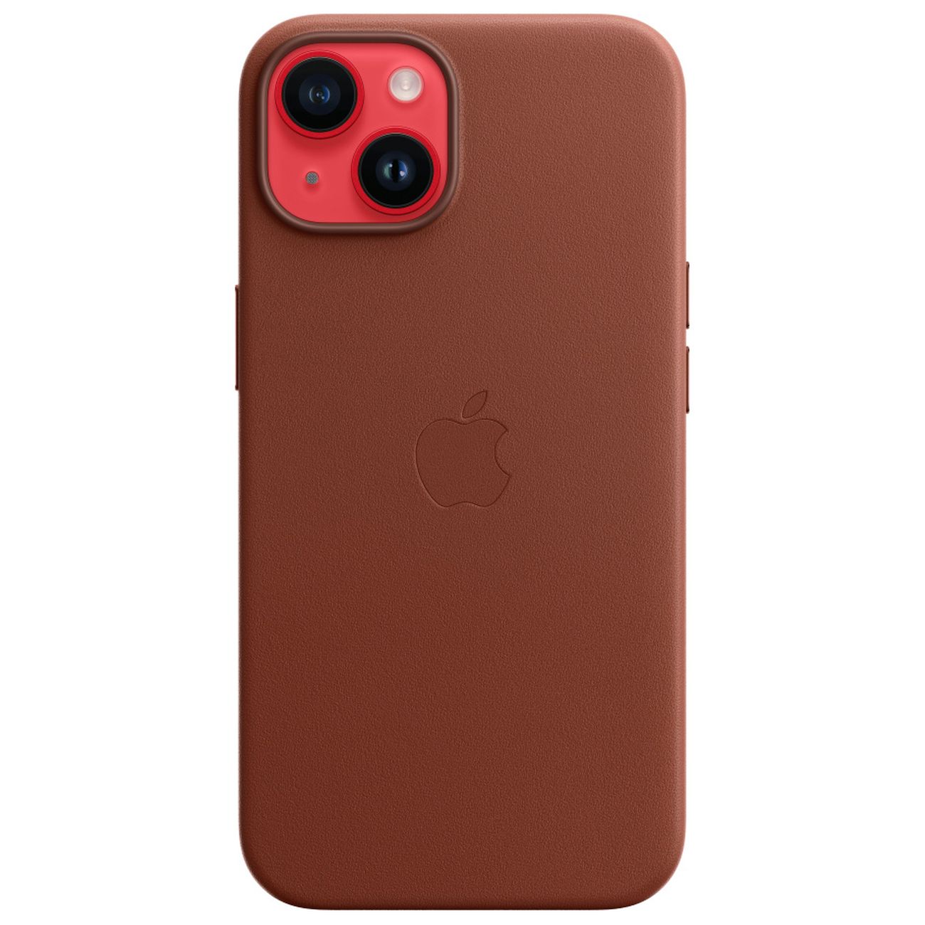 Чехол iPhone 14 Leather MagSafe коричневый - MPP73