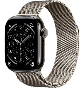 Часы Apple Watch Series 11 46 мм Natural Titanium Case, Milanese Loop (Natural) M/L