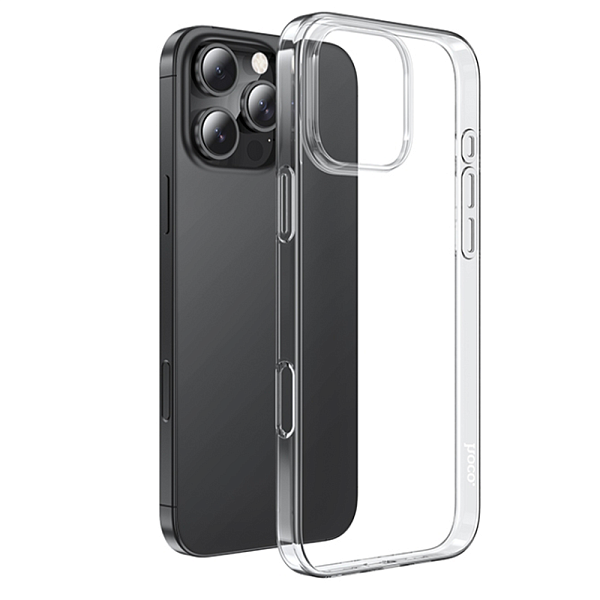 Чехол Hoco Light для iPhone 16 Pro Max, прозрачный Чехол Hoco Light для iPhone 16 Pro Max, прозрачный