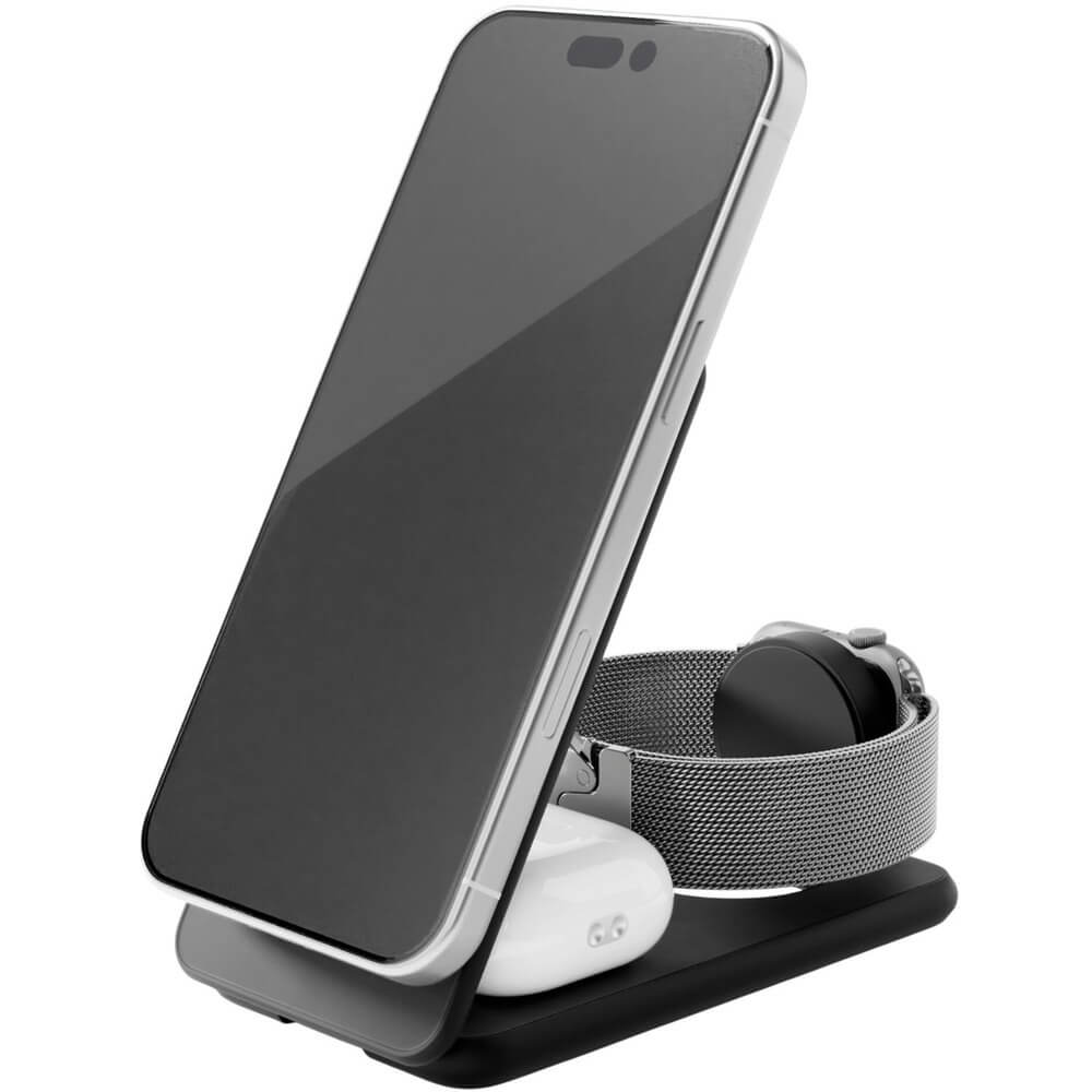 Беспроводное зарядное устройство VLP Alum Power Pro для Apple Черный титан