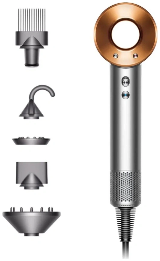 Фен Dyson Supersonic HD07, серый (Nickel/Copper)
