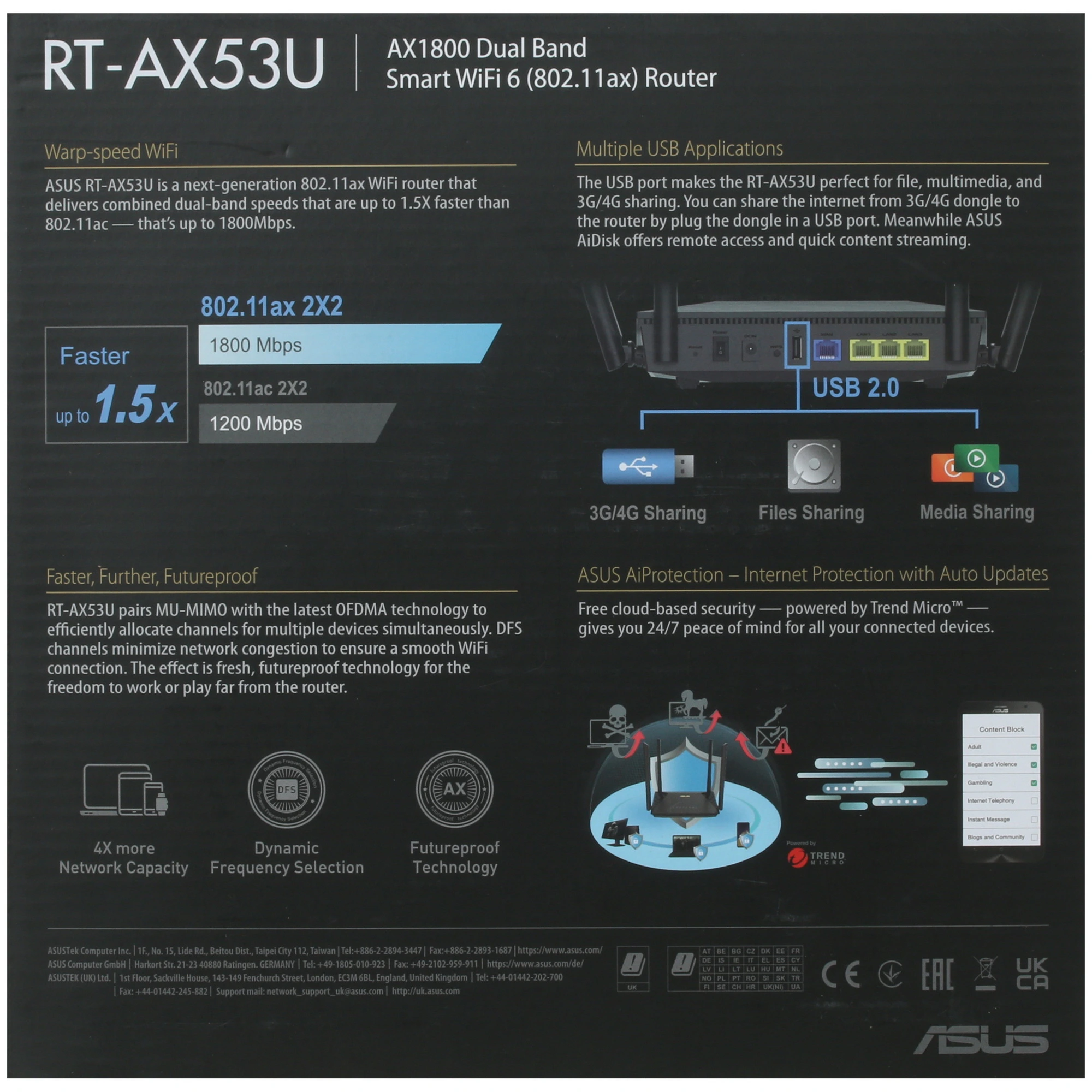 Беспроводной маршрутизатор ASUS RT-AX53U
