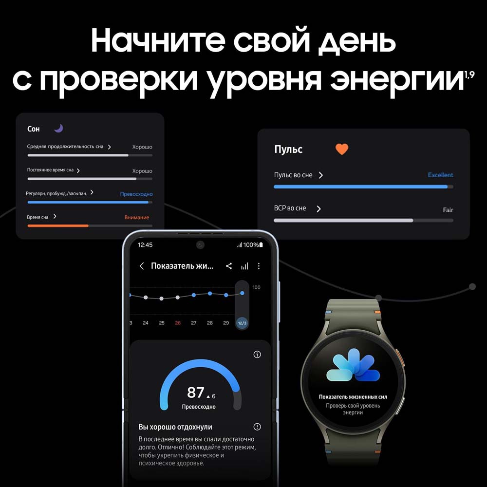 Смарт-часы Samsung Galaxy Watch7 LTE - 44 mm (SM-L315) Green (Зеленый)