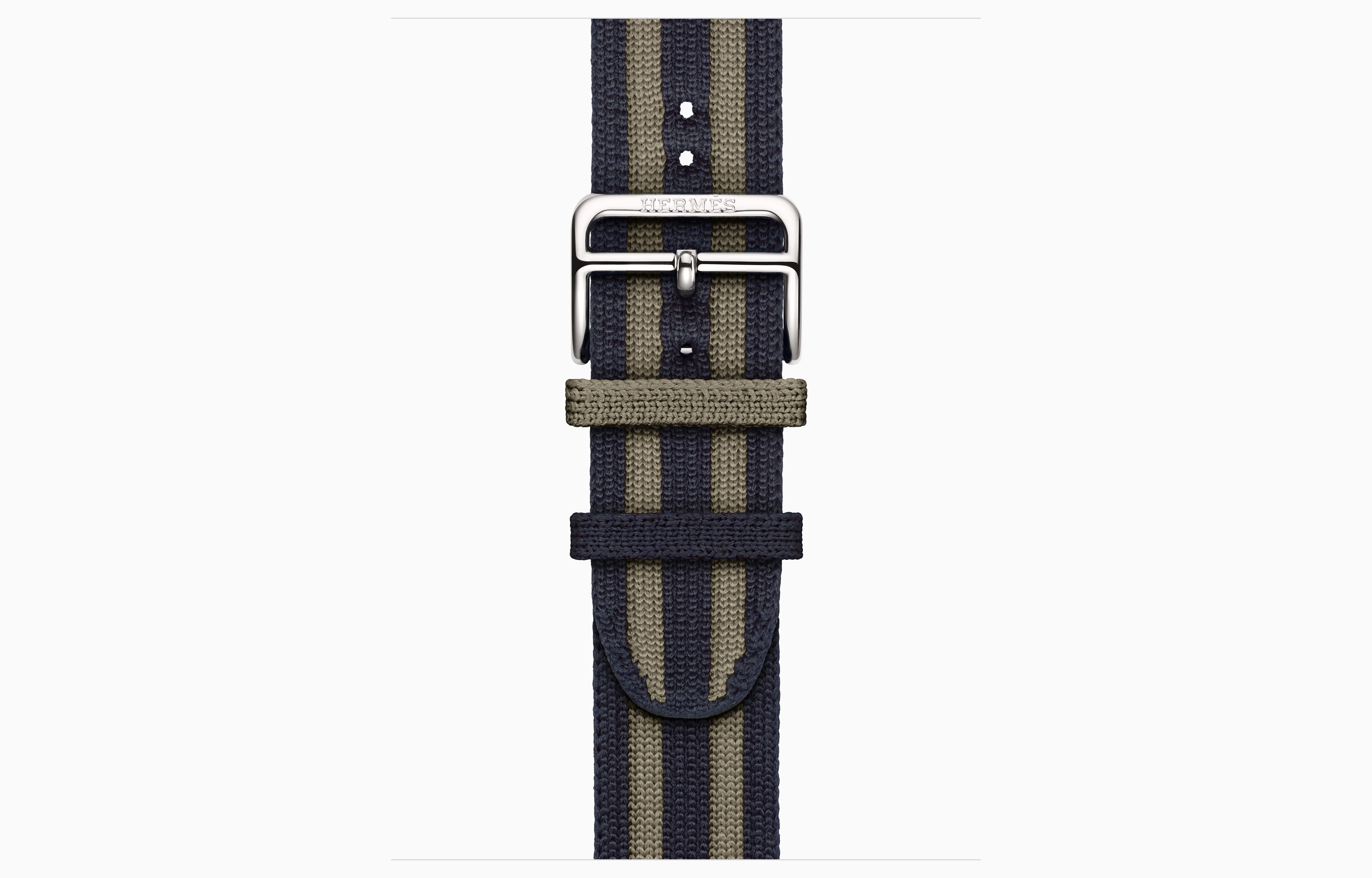 Смарт-часы Apple Watch Hermes Series 12, 46 мм, GPS + Cellular, Titanium Silver, Rocabar Club Bleu Nuit/Gris Titane, One Size