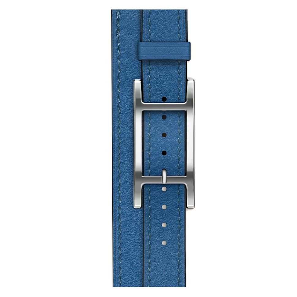 Смарт-часы Apple Watch S10 Hermes - 42 mm браслет Double Tour Hapi Attelage (Bleu de France | синий)