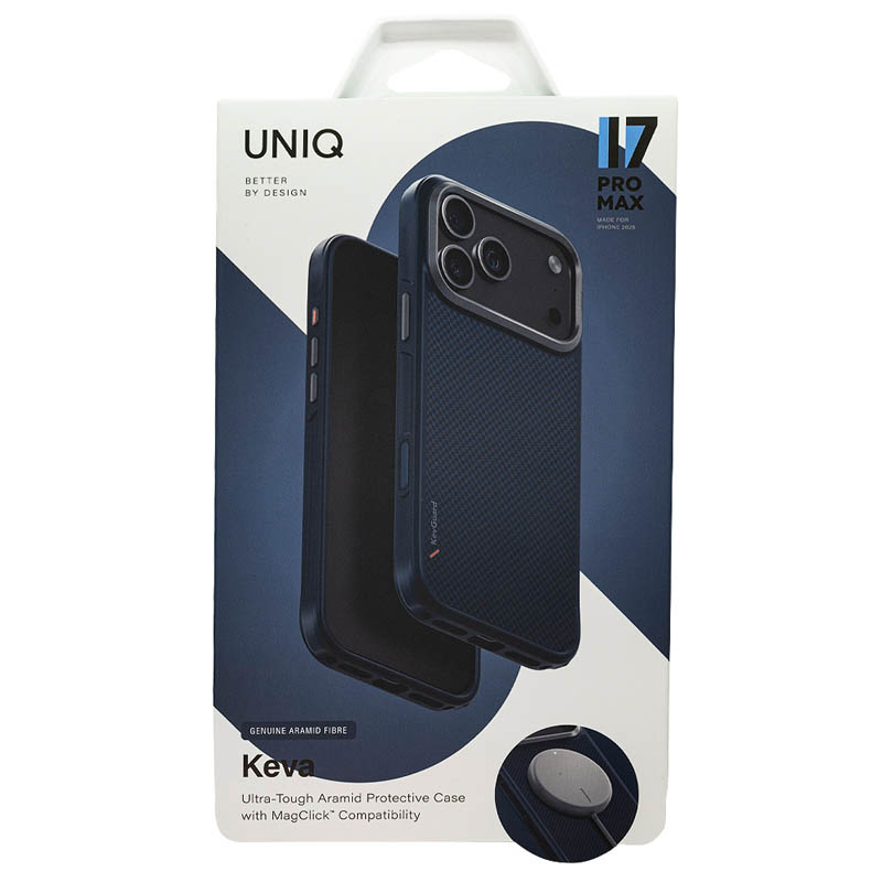 Чехол Uniq для iPhone 17 Pro Max KEVA Kevlar, Trance Blue