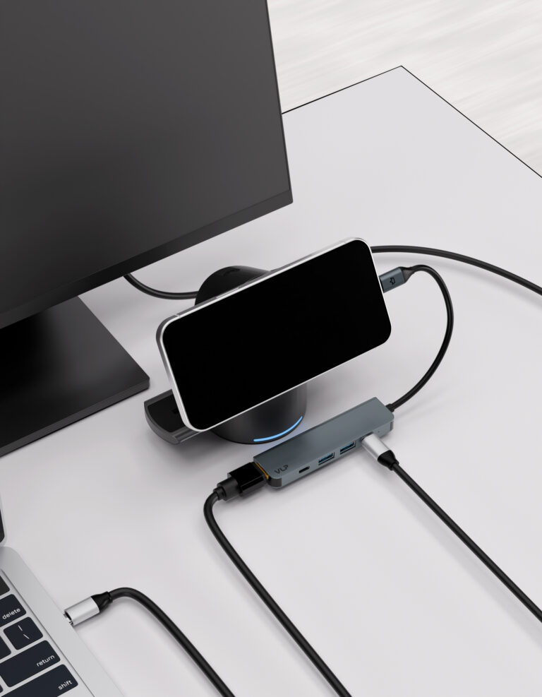 Адаптер VLP Infinity USB-C Hub 5 в 1, серебристый