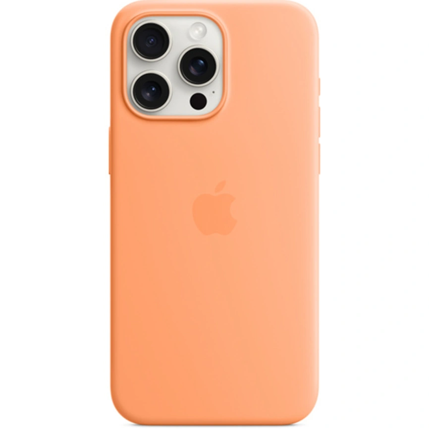 Силиконовый чехол Apple MagSafe для iPhone 15 Pro, Orange Sorbet