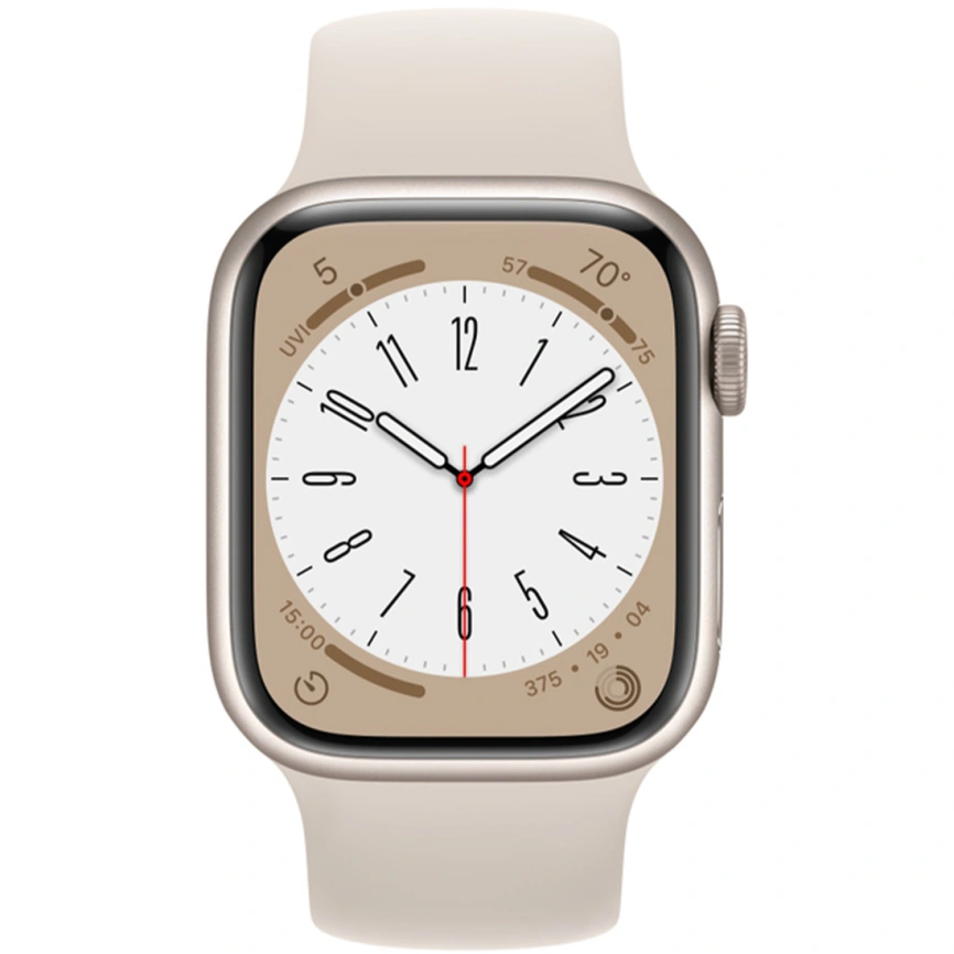 Смарт-часы Apple Watch S8 - 45 mm GPS Starlight Sport band