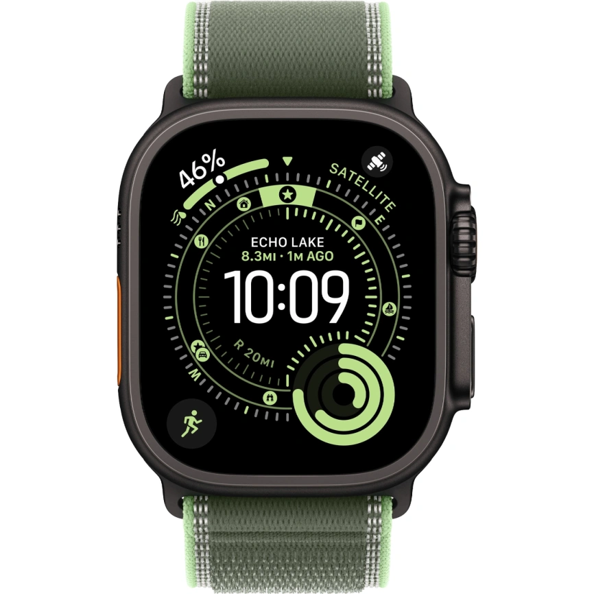 Смарт-часы Apple Watch Ultra 3 - 49 mm Black Titanium case | ремешок Trail Loop | Green/Neon, S/M