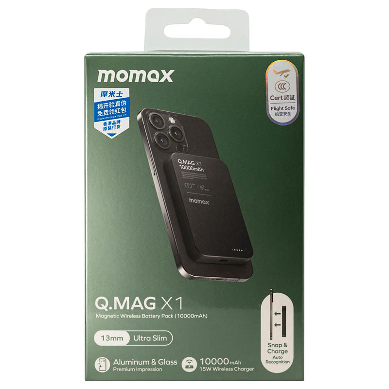 Внешний аккумулятор Momax Q.Mag X1 10000mAh Черный