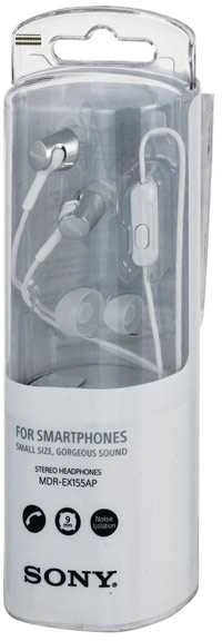 Наушники вставные Sony MDR-EX155AP White