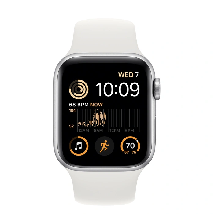 Смарт-часы Apple Watch SE (2022) GPS - 40 mm Silver/White Sport band (MNJV3)