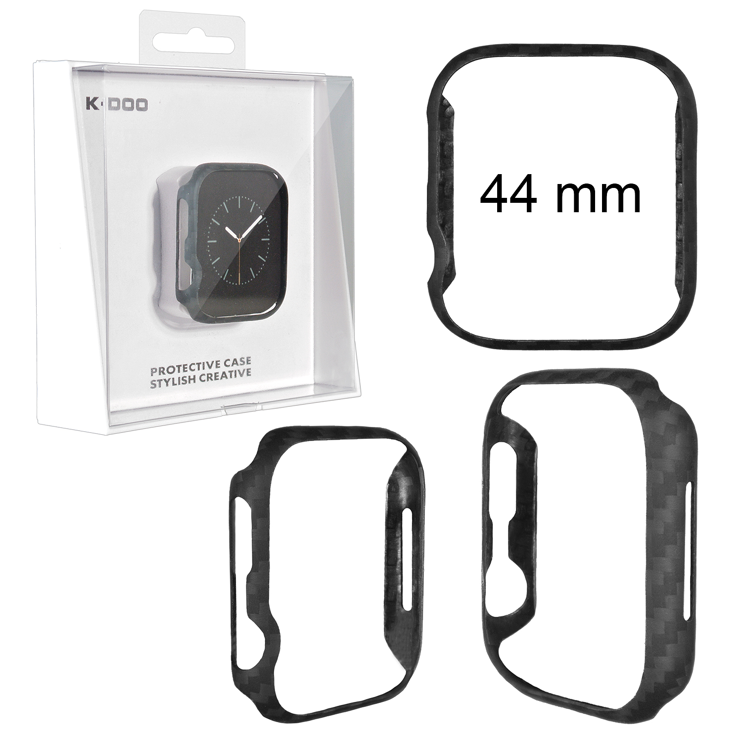 Чехол K-DOO KEVLAR EDGE для Apple Watch 44 мм Thin fit and lightweight — Black Чехол K-DOO KEVLAR EDGE для Apple Watch 44 мм Thin fit and lightweight — Black