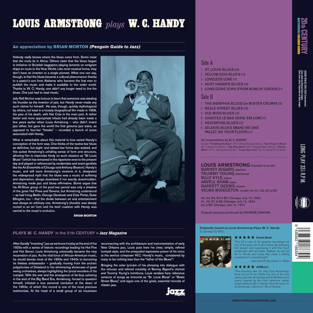 Виниловая пластинка ARMSTRONG LOUIS - Plays W. C. Handy (Blue)