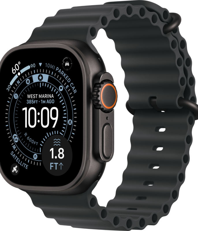 Смарт-часы Apple Watch Ultra 3, 49 мм, Black Titanium, Ocean Band Black Смарт-часы Apple Watch Ultra 3, 49 мм, Black Titanium, Ocean Band Black