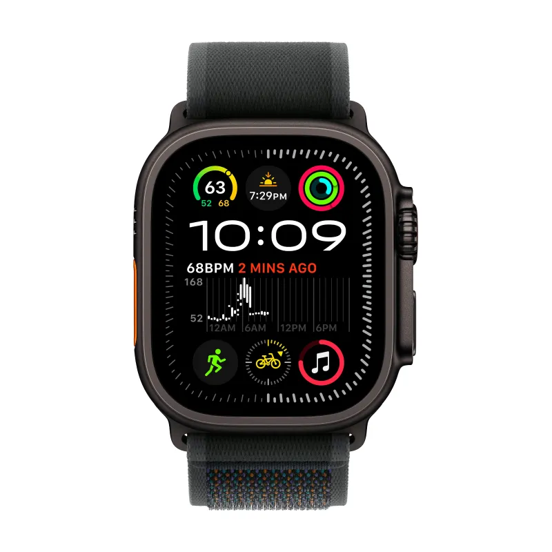 Смарт-часы Apple Watch Ultra 2 (2024) GPS + Cellular - 49 mm Black Titanium case | ремешок Trail Loop | цвет Черный (M/L)