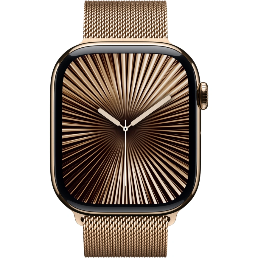 Смарт-часы Apple Watch S10 - 46 mm Титановый корпус | ремешок Milanese Loop | цвет Gold, M/L