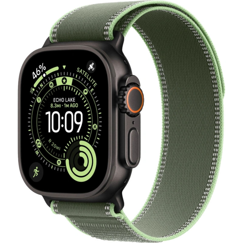 Смарт-часы Apple Watch Ultra 3 - 49 mm Black Titanium case | ремешок Trail Loop | Green/Neon, S/M