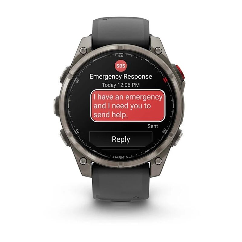 Смарт-часы Garmin Fenix 8 Pro Amoled Sapphire - 51 mm, Титановый | черный силиконовый ремешок