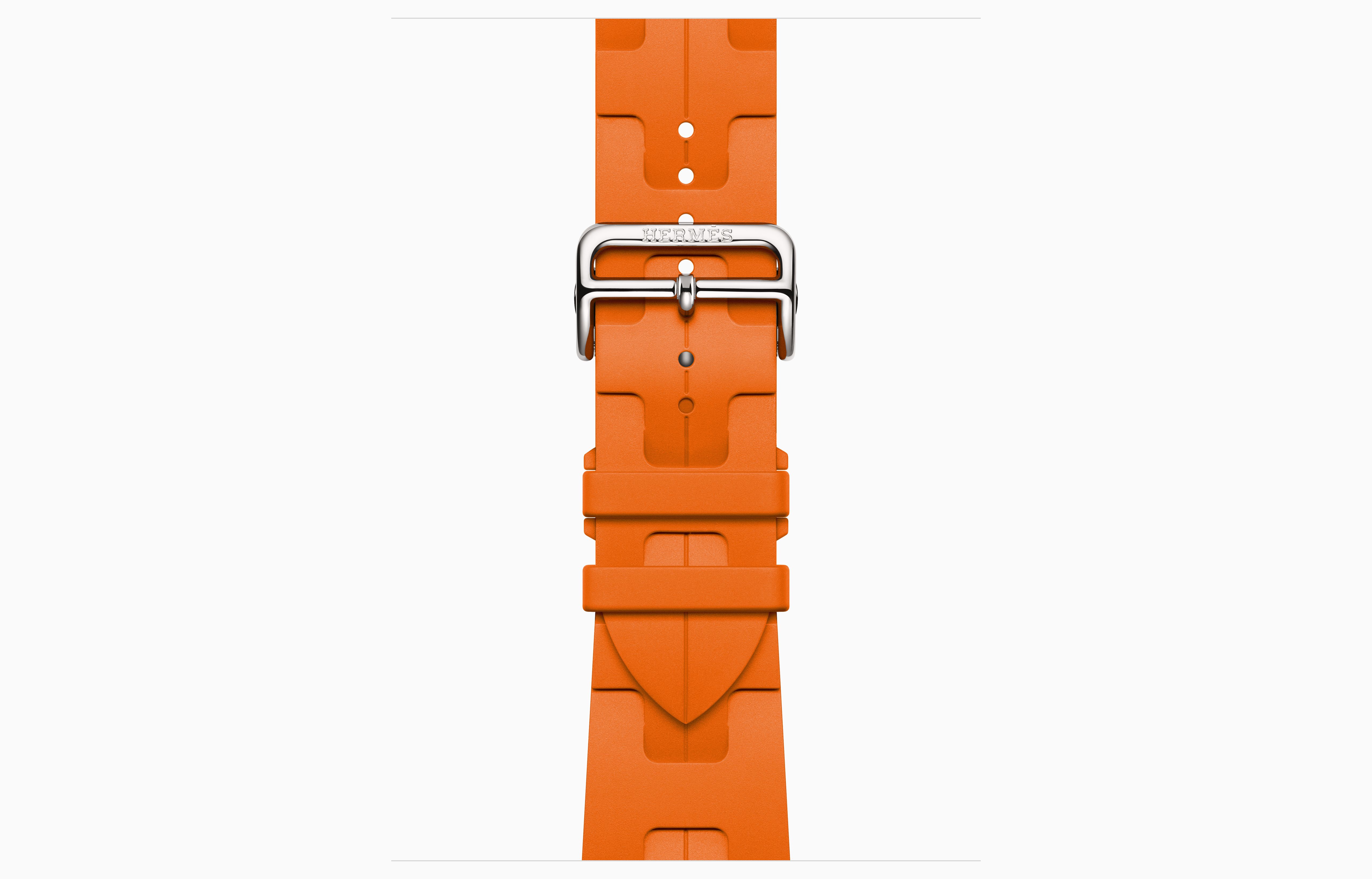 Смарт-часы Apple Watch Hermes Series 12, 46 мм, GPS + Cellular, Titanium Silver, Kilim Single Tour Orange, One Size