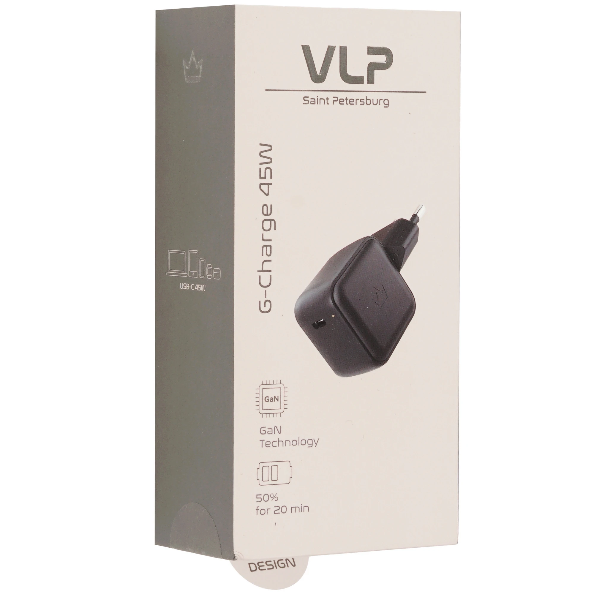 Сетевое зарядное устройство VLP G-Charge 45Вт USB-C,  Черный